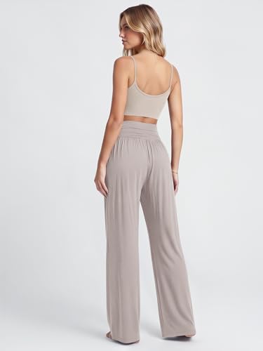 Image of ODODOS Women's Wide Leg Palazzo Lounge Pants with Pockets Light Weight Loose Comfy Casual Pajama Pants-26 /28 /30 inch /32 inch Inseam