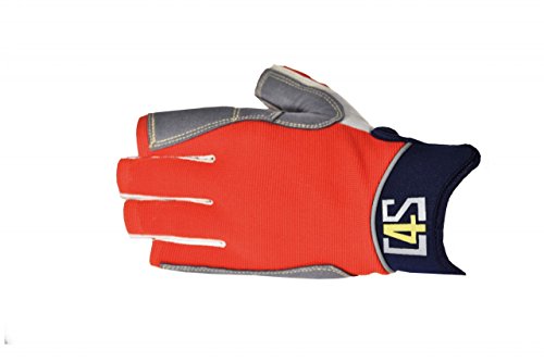 crazy4sailing Damen Herren Segelhandschuhe Racing - 5 Finger-frei, Farbe:Navyblau, Größe:L