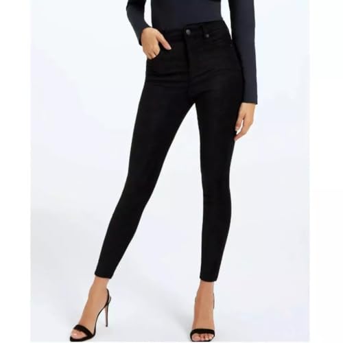 Good American Good Legs Suede-Like Skinny Jeans in Black Size 0/254