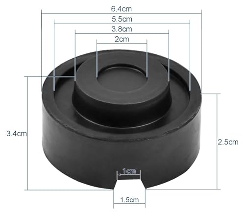 2 Stück Auto Wagenheber Gummiauflage, Maximale Tragfähigkeit 5t, Universal Gummi Wagenheber Pad für Hebebühnen