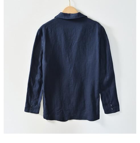 Men's Suit Blazer Linen Notch Lapel Two Button Daily Party Coat Homecoming2