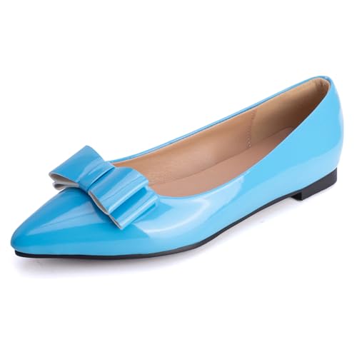 Chaussures mariage plates Gicoiz pour éviter les ampoules en cuir verni souple