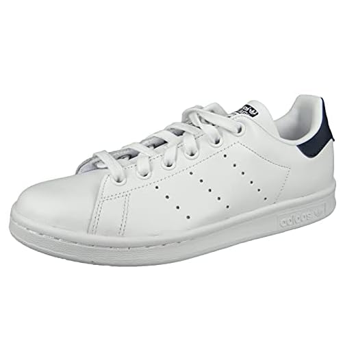 adidas Originals Stan Smith Zapatillas de Deporte Unisex adulto, Blanco (Core White/Running White/New Navy), 45 1/3 EU (10.5 UK)