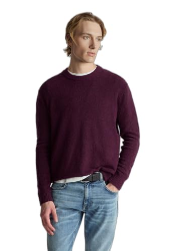 Sweater Homme chic pour le bureau et les sorties décontractées en maille Benetton noir