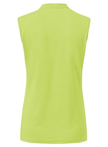 Image of BGOWATU Women's Golf Polo T-Shirts Sleeveless V Neck Collarless Tennis Shirts UV Protection Quick Dry Lightweight