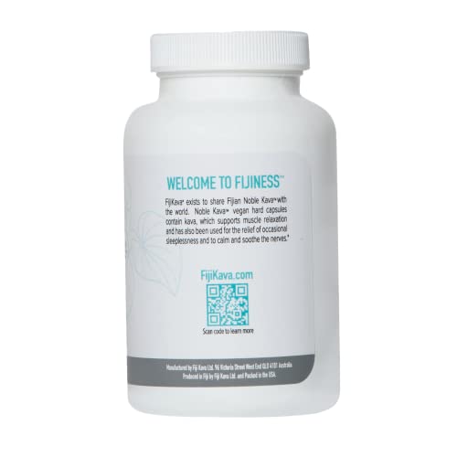 Fijikava Relief & Relaxation, Vegan Kava Capsules, High Bioavailiability Noble Kava, 60Mg Kavalactones Per Serving (120 Capsules 300Mg) #TOP5