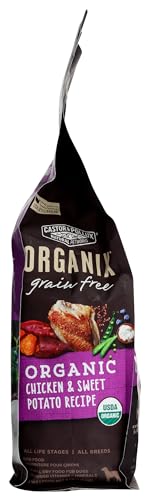 Castor and Pollux ORGANIX Grain Free Dog Food, Chicken and Sweet Potato Organic Dog Food Recipe