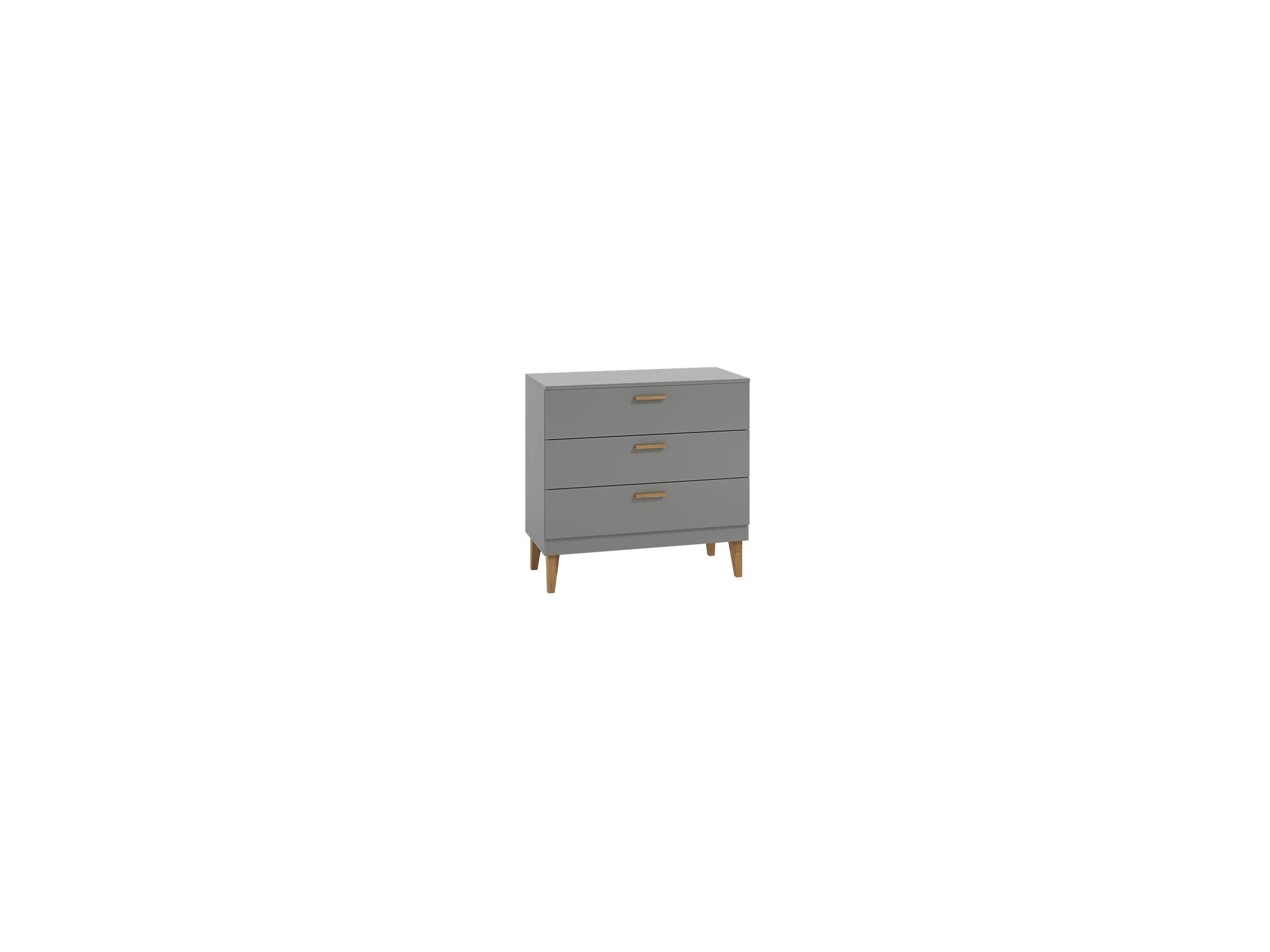 Générique Habitación completa para niños: armario de 2 puertas + cama de 80 x 180 cm con somier/colchón+cómoda 3 cajones + mesita de noche; color gris