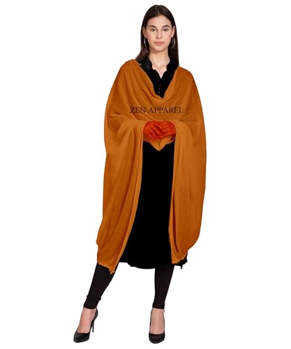 Image of Zen Women's Solid Premium Cotton Dupatta 2.25 Meters 100% Pure Cotton