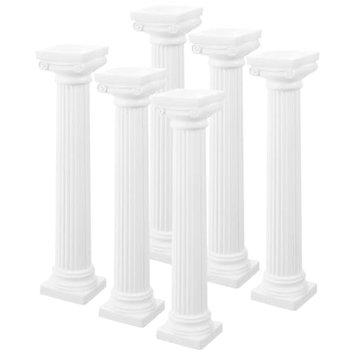 Roman Column Decorating Set of 6 - White Mini Columns for Home Decoration Photography Props and DIY Projects - Nordic Classic Design by OFFSCH - Used condition - US$17.35