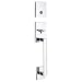 Kwikset San Clemente 98180-006 Single Cylinder Low Profile Deadbolt Exterior Only Handleset Featuring SmartKey In Polished Chrome