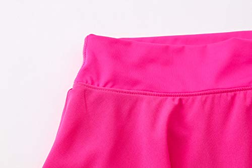 Ez-Jolan Big Girl's Pleated Active Skort Super Light Womens Mini Tennis Skirt With Shorts Pink/M #TOP3