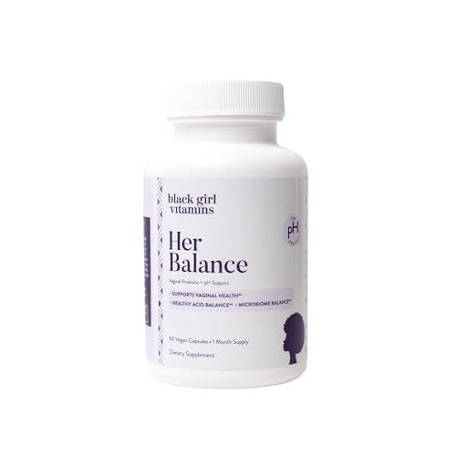 Image of Black Girl Vitamins - Her Balance Vaginal Probiotics - Daily Microbiome Support for Women - 10 Billion CFU Lactobacillus Crispatus & Gasseri + Herbal Blend - Vegan, Gluten-Free, Halal (30-Day Supply)