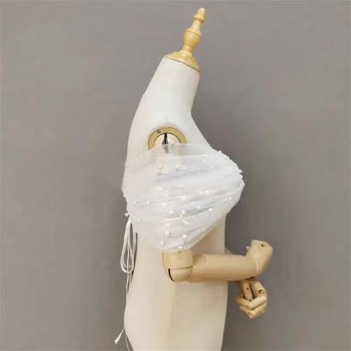 Bridal Wedding Shawl Scarf Tulle Sheer Wrap Wedding Pleated Off Shoulder Stole Elegant Formal Shawl Women Stole Wrap3