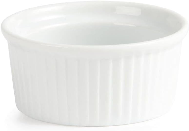 Ramekin 85mm (3.35") diameter. Box quantity 12.