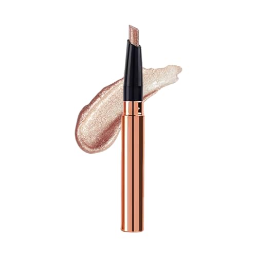 ZORVYN 1 unidad Iluminador en barra con brillo plateado, polvo iluminador para rostro, ojos, cuerpo, sombra de ojos, rubor, maquillaje en gel