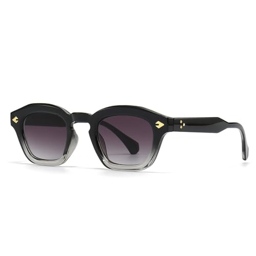 Lunettes de soleil rondes punk de luxe aux finitions rétro soignées pour un look premium