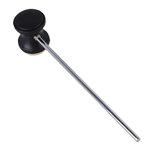 Paleta para pedal de bombo acero inoxidable negra miniatura 7