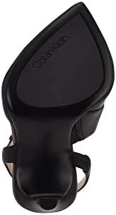 Calvin Klein Women's Larin Pump, Black Leather, 9 | Image 3