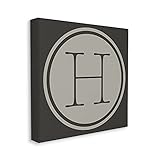 Stupell Industries Modern H Initial Circular Elevator Key Shape