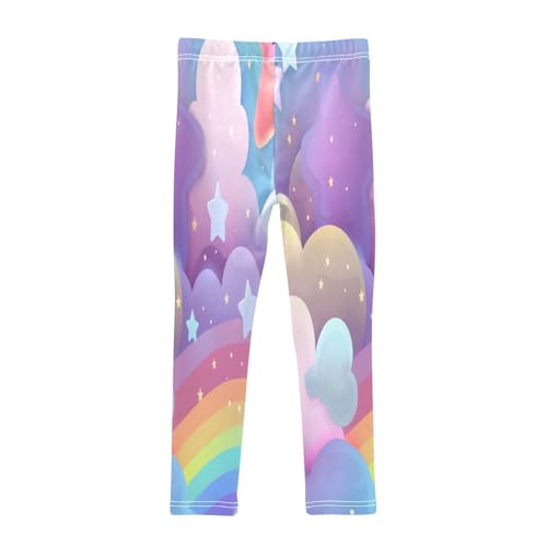 Toddler Girls Leggings Printed Yoga Pants Leggings Glowing Kawaii Rainbow Star for Kids2