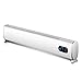 Zócalo Eléctrico Convector Calentador 2000W Termostato Temporizador Digital para Hogar/Conservatorio Radiador de Placa Base Slimline Control Remoto (Color : White, Size : 1.2m)