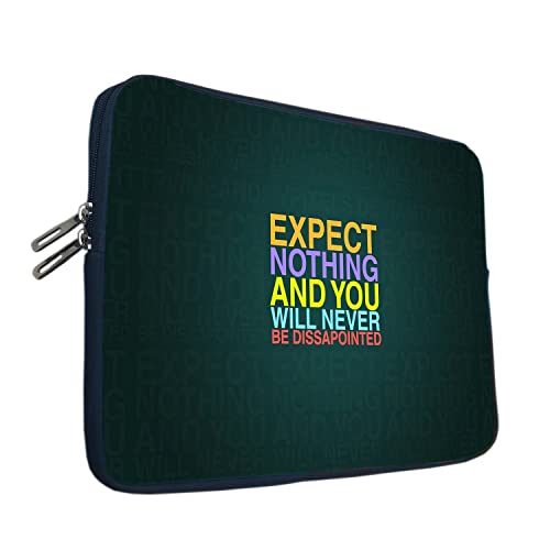 Image of TheSkinMantra Chain Laptop Sleeve Bag Compatible with Laptop /Macbooks /Chrombook /Notebook /Zbook (11.6 Inch (Chain), Expect Nothing and You Will Never Be Disappointed)