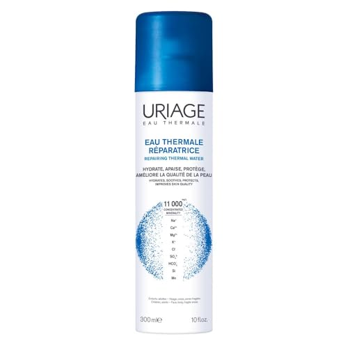 URIAGE Bruma Facial con Agua Termal de Uriage, 100% puro y natural + 32% de hidratación después de 1 hora. Hidrata, calma, protege. Spray fresco, multiusos, para toda la familia