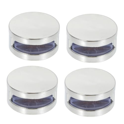TEMPNAP 4個 鏡どめ具 ガラス固定クリップ ネジ付き 丸型ミラーホルダー 取り付け簡単 耐久性と安定性 家用壁掛け鏡用