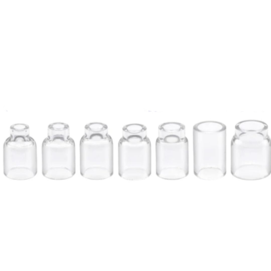 TIG Cups #4/#5/#6/#7/#8/#10/#12 Glass Cup For TIG Welding Torch DB SR WP9/17/18/20/25/26 QIANGHAN (2Pcs)