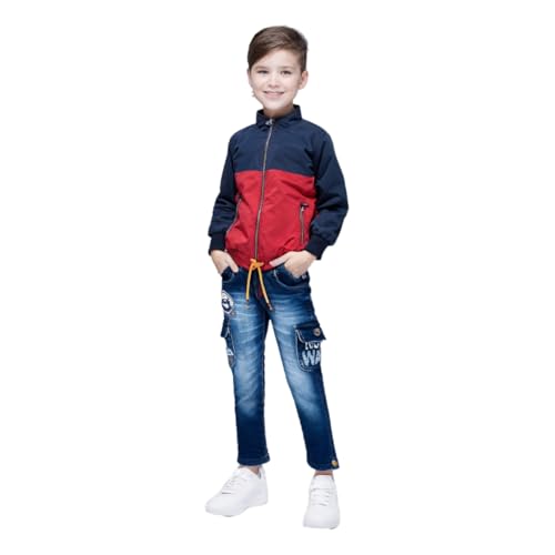 Image of HRKK Kids Windcheaters Solid Polyester Blend Jackets for Boys and Girls |