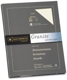 Southworth Resume Paper, 8.5" X 11", 24 Lb., Wove-Finish, White