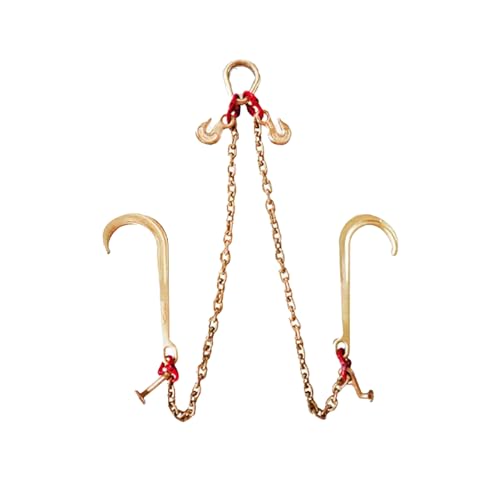 Kspeed Tow G80 Recovery V Chain w/ 5/16'' x 3 FT Legs Grab Bridle w/RTJ Hooks 9260 lbs