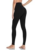 HeyNuts Workout Pro Extra Long Leggings for Tall Women, High Waisted Athletic Tummy Control Leggings Soft Yoga Pants 31'' Black M(8/10)
