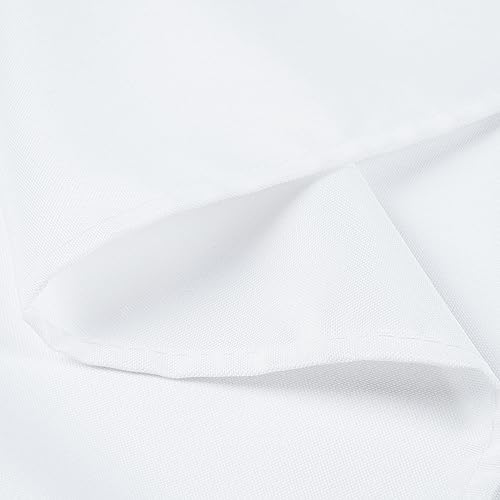 Zdada White Round Table Cloth, 152cm/60Inch Large Circular Table Cloths - Image 4