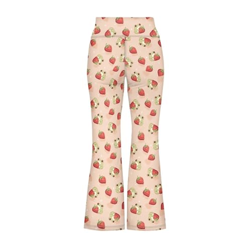 Frog Girls Wide Leg Yoga Pants Athletic Leggings 5-14 Strawberry High Waisted Yoga Pants Yoga Active Leggings Tights Pants3