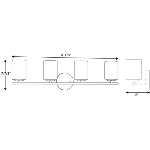 Image of Progress Lighting P2160-20 Replay Bath & Vanity, 4-Light, Antique Bronze