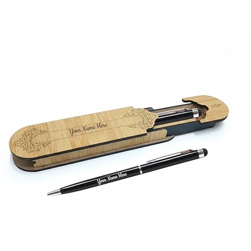 Image of Kajri Gifts Personalized Pen with Name Engraved Wooden Gift Box Best for Gifting, Corporate Gift, Doctor, Advocate, Boss, Employee, Teacher (Slim Fit)