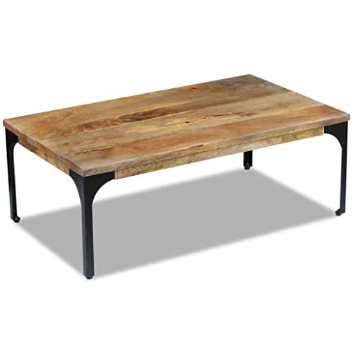 vidaXL Table Basse pour Salon Table d'appoint Bois de manguier 100 x 60 x 35 cm