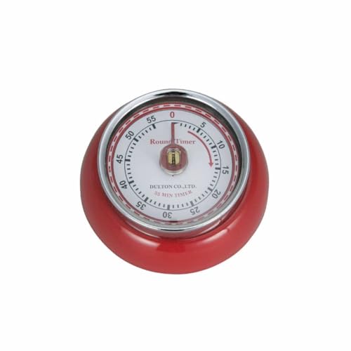 ダルトン(Dulton) キッチン タイマー ウィズ マグネット レッド スチール アナログ レトロ 直径70mm 奥行30mm 100-189RDのサムネイル