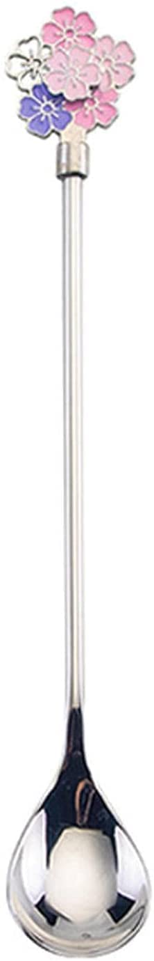 Löffel Restaurants Edelstahl Löffel Kaffee Kleiner Rundlöffel Dessert Mischlöffel Gewürz-Becher Löffel-CoffeeSorzartikel Küchenzulöffel Kitchentools Esslöffel Hause(Silver)