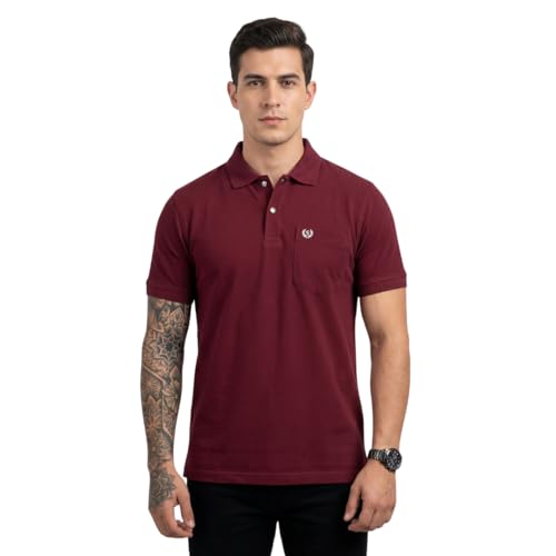 Image of SIDE UP Polo T Shirt for Man with Pocket, Polo T Shirts for Men, Summer Shirt with Collar, Half Sleeve, Cotton Blend, Light Weight, Comfotable Fit (Pack of 1) M to 3XL