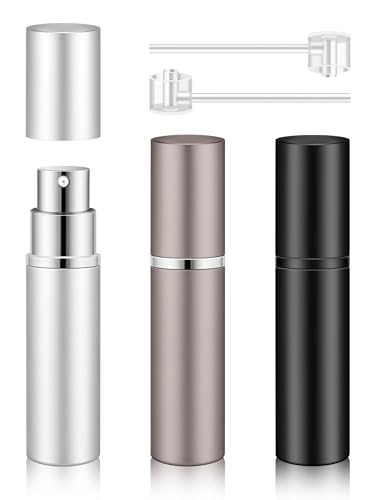 BELEVO Atomizador Perfume Recargable 5ml, 3 Piezas Perfumador Recargable de Perfume Mini Spray Llévalo Siempre Contigo Adecuado para Viajes, Fiestas