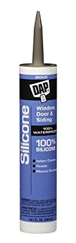 DAP 10.1 oz. Bronze 100% Silicone Window, Door and Siding Sealant (12-Pack)