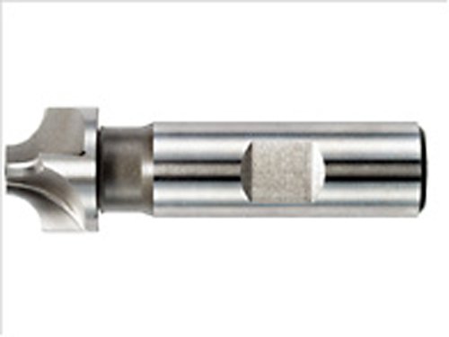 Dormer C7001.0 Shank Corner Rounding Cutter, R 1 mm, Bright Coating, Cobalt High Speed Steel, 10 mm Head Diameter, 60 mm Full Length