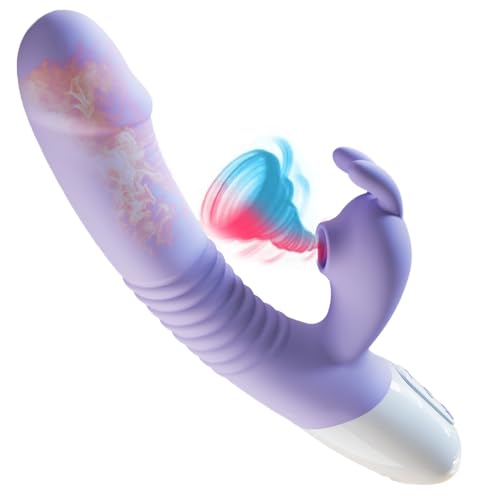 Rabbit Vibrator for Women 8x7 Modes Wiggling Vibrating Thrusting G-spot Vibrator and Clitoral Stimulator in One Perfect for Couples Female Sex Toy Adult Toy Wand Vibrator Travel Rechargeable