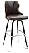Produktbild JYDQM Barhocker,Barhocker 360° Drehbare Rückenlehne,Pu-Leder Außen,Fußstütze,Industriestühle Für Frühstücksbar,Theke,Küche Und Zuhause,Braun,Sitzhöhe83Cm