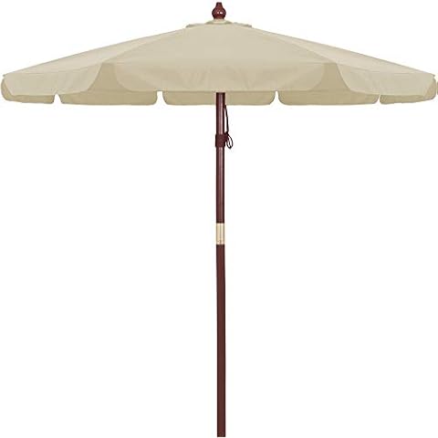 Kingsleeve 3.3m Wooden Parasol with UV Protection Cover