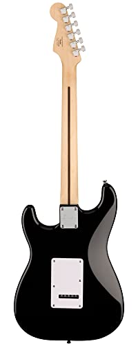 Image of Fender Squier Sonic Stratocaster - Black Bundle with Frontman 10G Amp, Cable, Tuner, Strap, Picks, and Austin Bazaar Guitar DVD