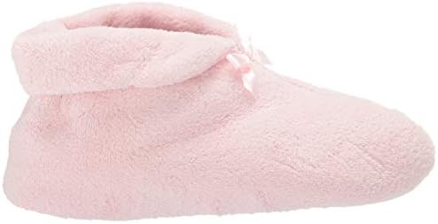 MUK LUKS Women's Micro Chenille Boot with Satin Bow Slipper, Pink, Small-Medium | Image 5